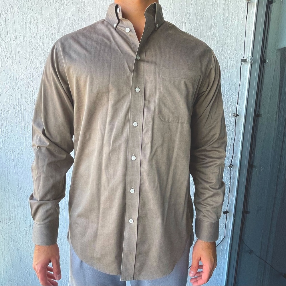 Taupe Button-down